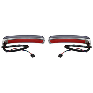 LED Saddlebag Running Brake Turn Light Chrome Smoke Fit Harley Touring FLHRC | HCmotorku