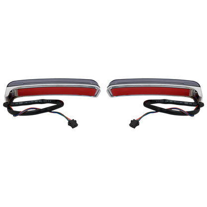 LED Saddlebag Running Brake Turn Light Chrome Smoke Fit For Harley Touring FLHRC | HCmotorku