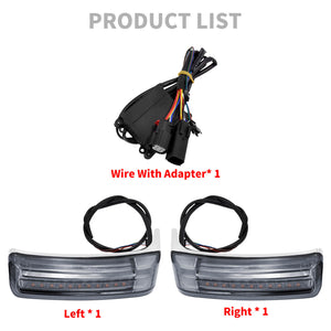 LED Saddlebag Running Brake Turn Light Chrome Smoke Fit Harley Touring FLHRC | HCmotorku