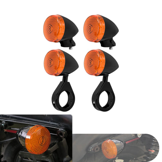 2 Pair Front Rear LED Turn Signal Lights w/ 39 41mm Fork Fit For Harley XL 883 | HCmotorku