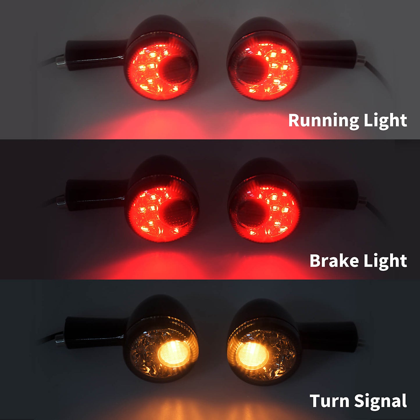 Rear Turn Signals Bullet Blinker Indicator For Harley XL883 XL1200 Sportster '92-'21 | HCmotorku