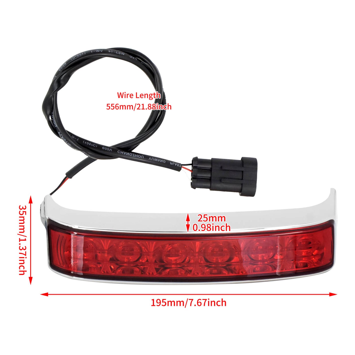 Saddlebag Turn Signal LED Light w/ Red Lens Chrome For Harley Street Road Glide | HCmotorku