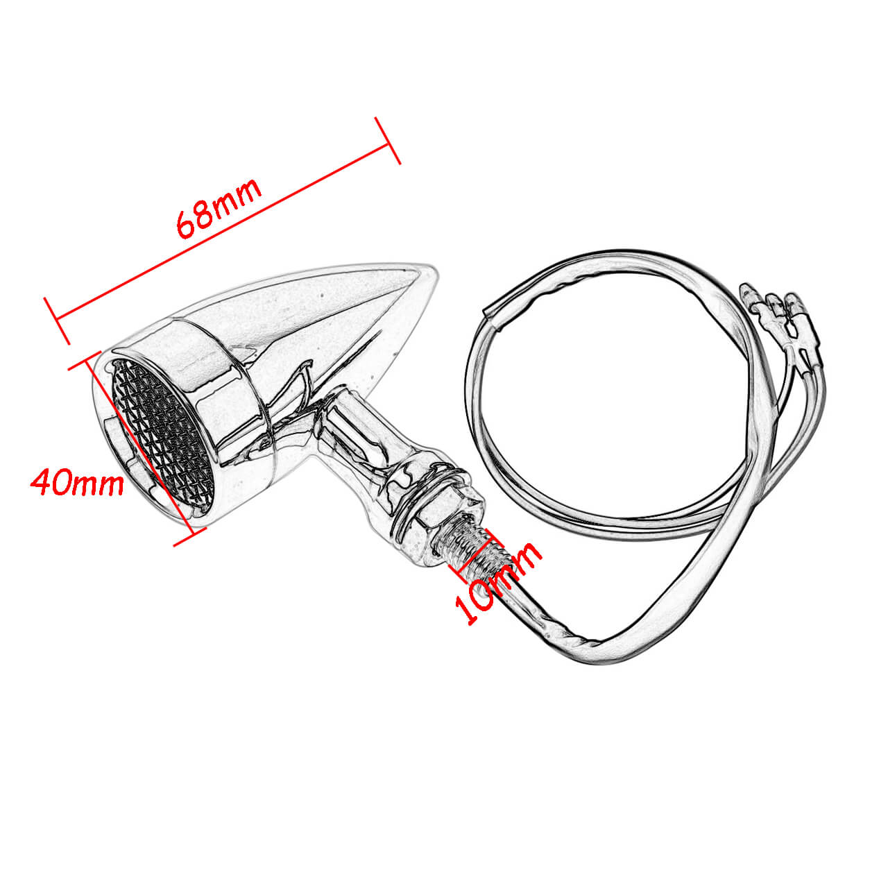 Grid Turn Signal Indicator Amber for Harley XL1200 883 | HCmotorku