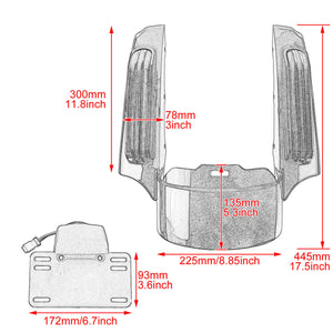 Rear Fender Fascia LED Turn Signal Light For Harley Electra Street Glide 2014-2025 | HCmotorku
