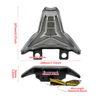 LED Tail Light w/ Integrated Turn Signal Smoked For Kawasaki Z1000 ABS NINJA | HCmotorku