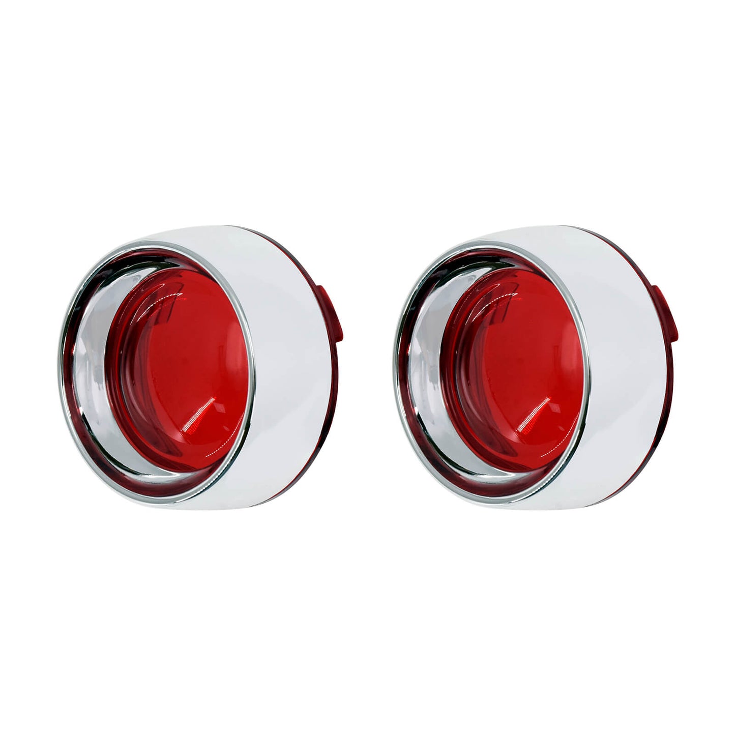 2x Turn Signals Lens Cover Chrome Red Front Rear For Harley Sportster | HCmotorku