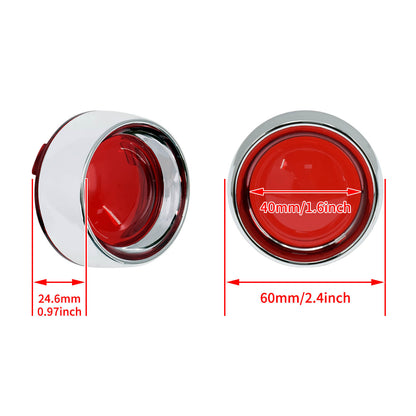 2x Turn Signals Lens Cover Chrome Red Front Rear For Harley Sportster | HCmotorku