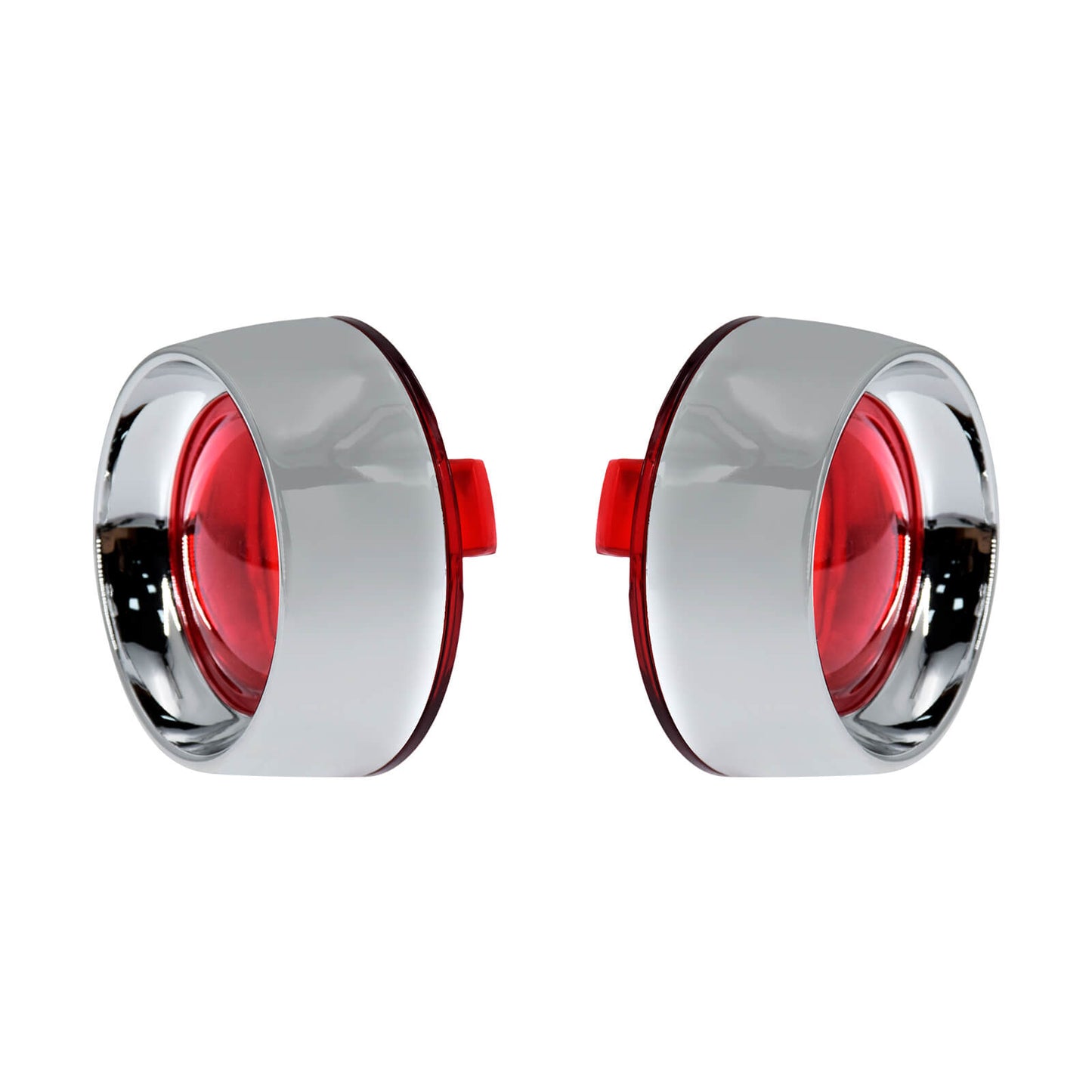 2x Turn Signals Lens Cover Chrome Red Front Rear For Harley Sportster | HCmotorku