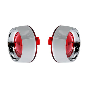 2x Turn Signals Lens Cover Chrome Red Front Rear For Harley Sportster | HCmotorku