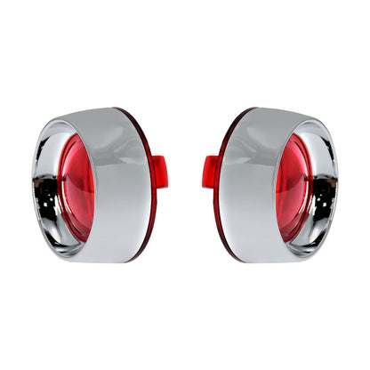 2x Turn Signals Lens Cover Chrome Red Front Rear For Harley Sportster | HCmotorku