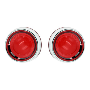 2x Turn Signals Lens Cover Chrome Red Front Rear For Harley Sportster | HCmotorku