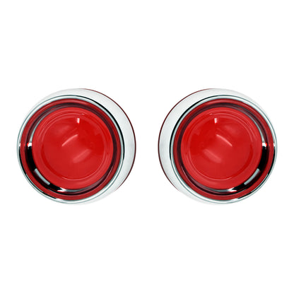 2x Turn Signals Lens Cover Chrome Red Front Rear For Harley Sportster | HCmotorku