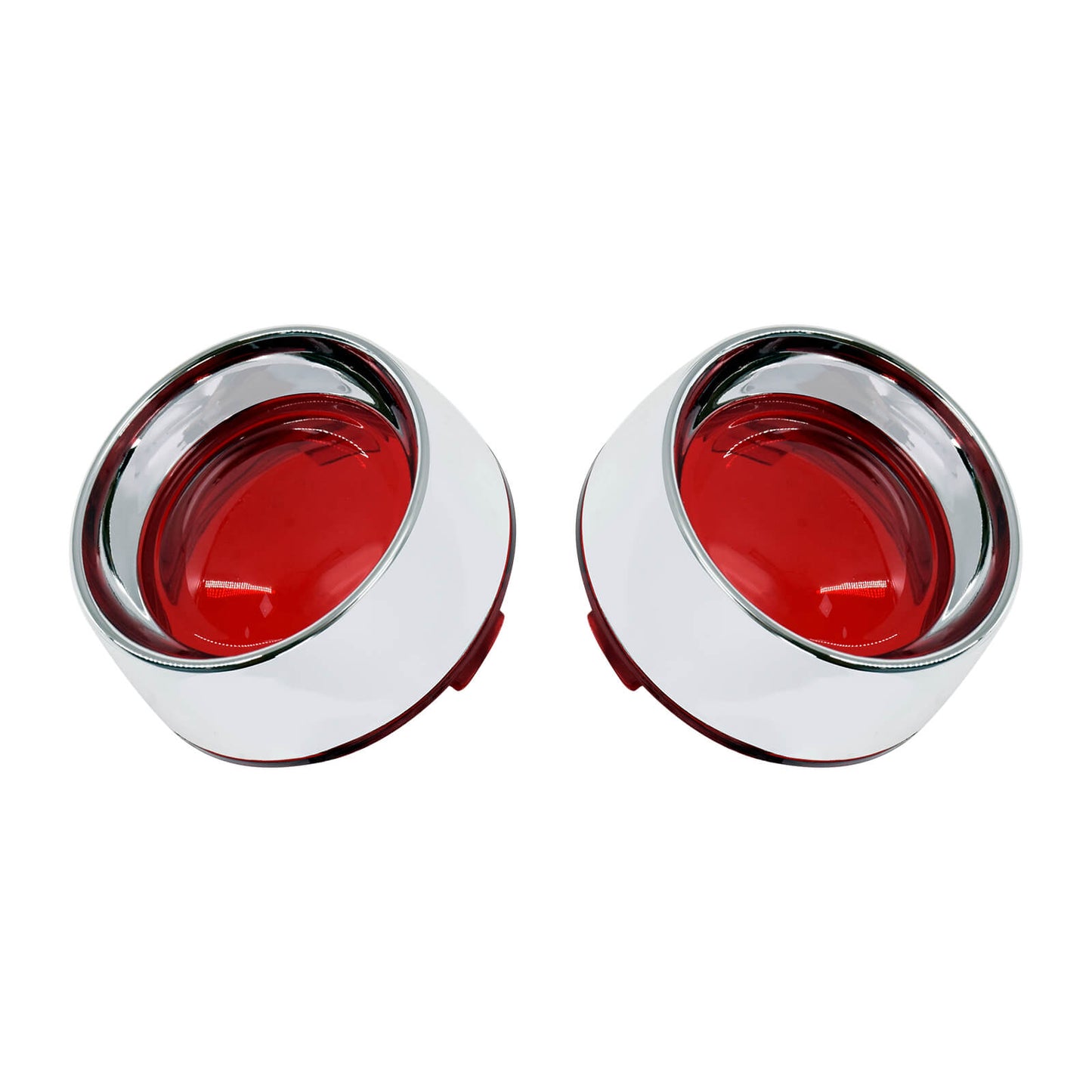 2x Turn Signals Lens Cover Chrome Red Front Rear For Harley Sportster | HCmotorku