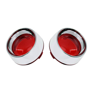 2x Turn Signals Lens Cover Chrome Red Front Rear For Harley Sportster | HCmotorku
