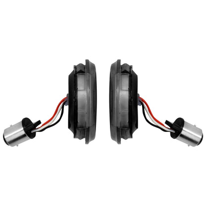 Bullet 1157 LED Turn Signal Lights Amber Red Fit For Harley Touring Dyna Softail | HCmotorku