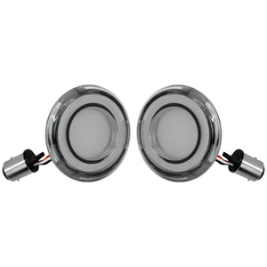 Bullet 1157 LED Turn Signal Lights Amber Red Fit For Harley Touring Dyna Softail | HCmotorku