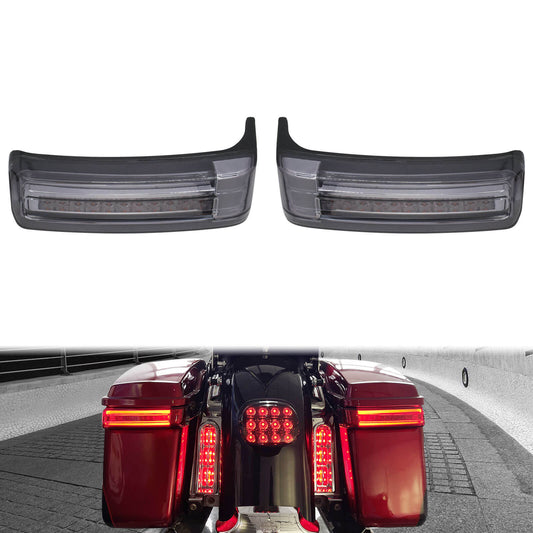 LED Saddlebag Running Brake Turn Light Smoke Fit For Harley Touring FLHT 2014-UP | HCmotorku