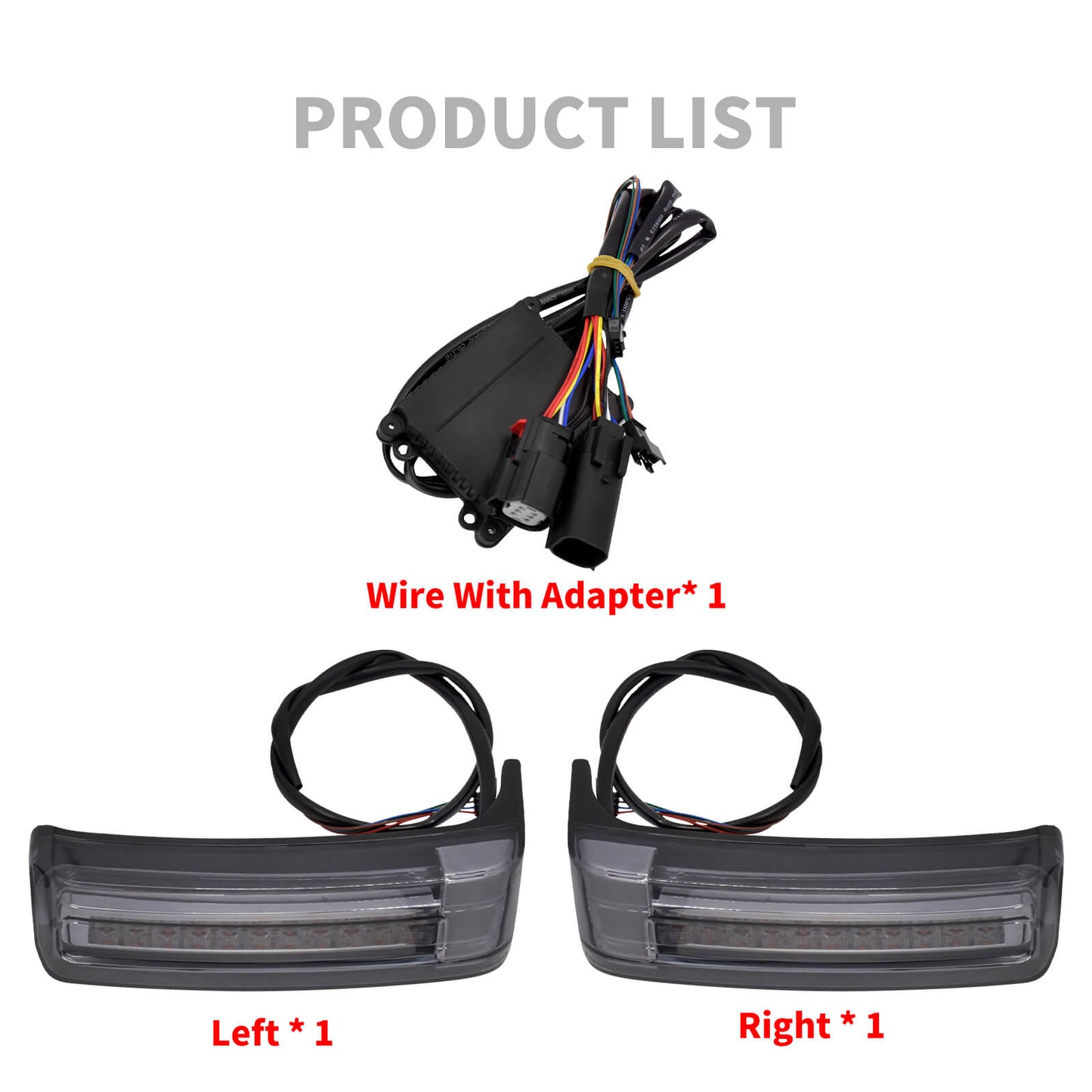 LED Saddlebag Running Brake Turn Light Smoke Fit For Harley Touring FLHT 2014-UP | HCmotorku