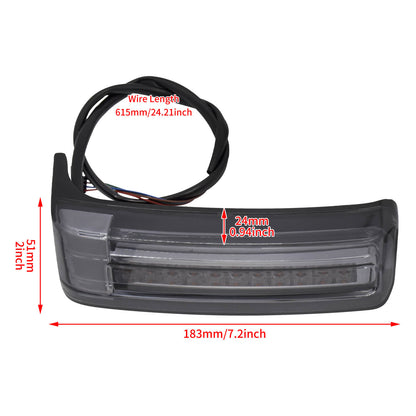 LED Saddlebag Running Brake Turn Light Smoke Fit For Harley Touring FLHT 2014-UP | HCmotorku