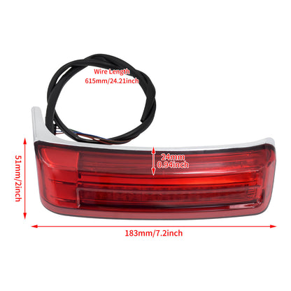 Wide Saddlebag Running Turn Signal Brake Light Chrome Fit For Touring 2014-2023 | HCmotorku