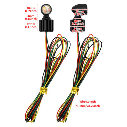 2pcs Mini LED Turn Signal Amber Indicator Blinker Fit For Universal Motorcycle | HCmotorku