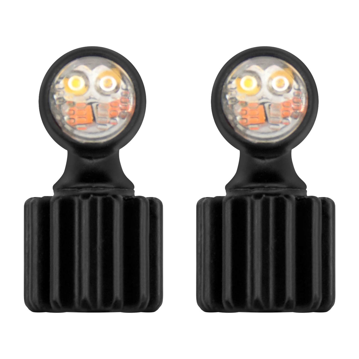 2pcs Mini LED Turn Signal Amber Indicator Blinker Fit For Universal Motorcycle | HCmotorku