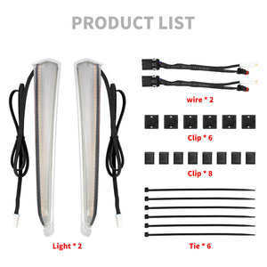 LED Fairing Turn Signal Running Lamp Chrome Fit For Harley Touring Glide 2014-2023 | HCmotorku