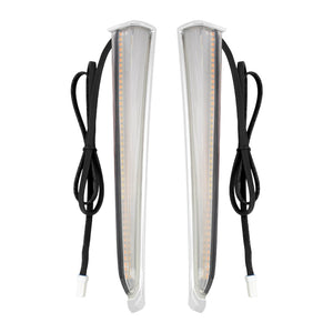 LED Fairing Turn Signal Running Lamp Chrome Fit For Harley Touring Glide 2014-2023 | HCmotorku