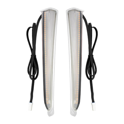 LED Fairing Turn Signal Running Lamp Chrome Fit For Harley Touring Glide 2014-2023 | HCmotorku