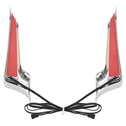 Rear Fender LED Light Turn Singal Smoke Lens Chrome For Harley Road Street Glide | HCmotorku