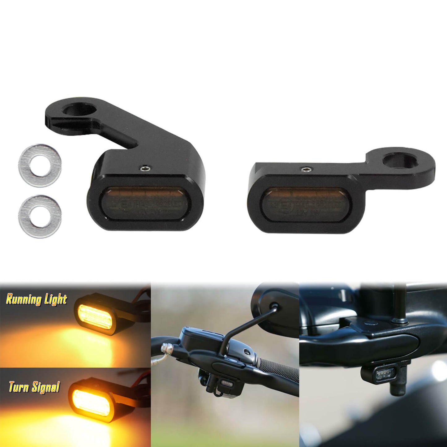 Motorcycle LED Turn Signal Indicators Blinker Lamp Smoke Lens Fit For Harley | HCmotorku