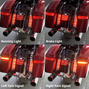 Wide Saddlebag Running Turn Signal Brake Light Red Fit For Touring 2014-2022 | HCmotorku