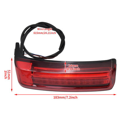 Wide Saddlebag Running Turn Signal Brake Light Red Fit For Touring 2014-2022 | HCmotorku