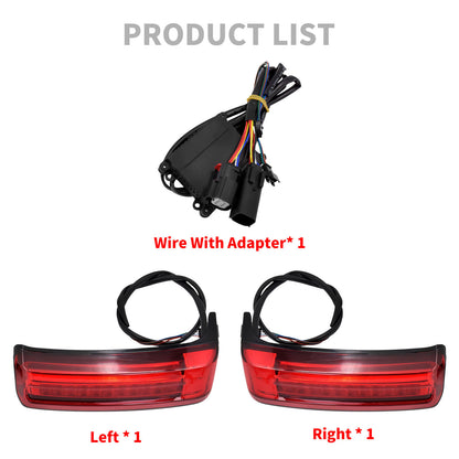 Wide Saddlebag Running Turn Signal Brake Light Red Fit For Touring 2014-2022 | HCmotorku
