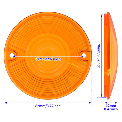 2pcs Amber Turn Signal Lens Cover Fit For Harley Touring Road King Glides CVO | HCmotorku