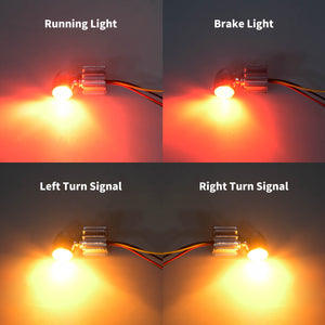 Super Mini Light Indicator Running Brake Turn Signal Chrome Fit For Harley Honda | HCmotorku
