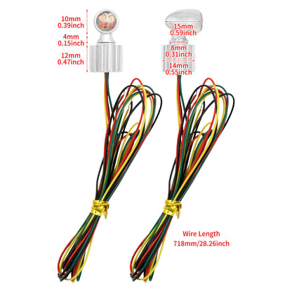 Super Mini Light Indicator Running Brake Turn Signal Chrome Fit For Harley Honda | HCmotorku