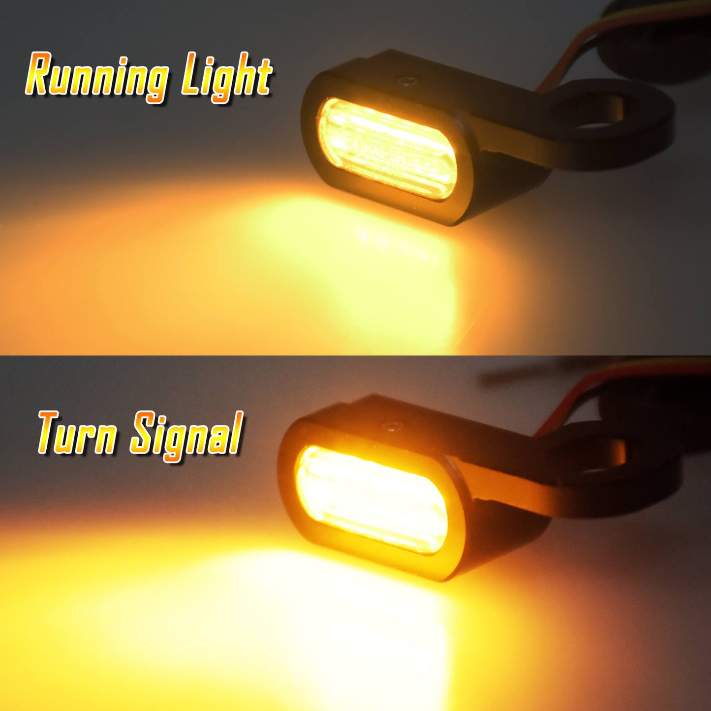 Mini Motorcycle LED Turn Signal Indicator Amber Lights Blinker Fit For Sportster | HCmotorku