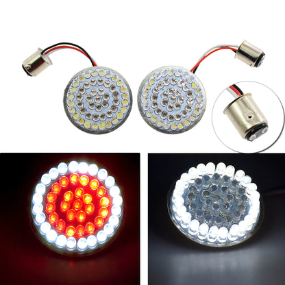 1157 Bullet Red White Turn Signal Light Fit For Harley Touring Sportster XL Dyna | HCmotorku