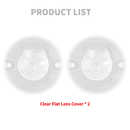 2x Flat LED Turn Signal Light Lens Cover Fit For Harley Touring Heritage Softail | HCmotorku