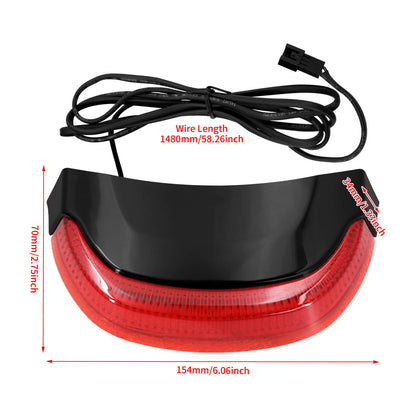 Crown Rear Bar Light with Turn Signal Light Black For Street Glide 2015 | HCmotorku