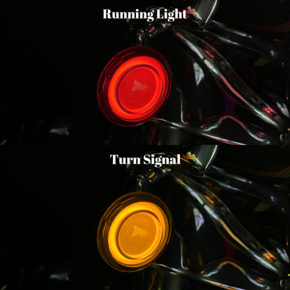 Bullet 1157 LED Turn Signal Lights Amber Red Fit For Harley Touring Dyna Softail | HCmotorku