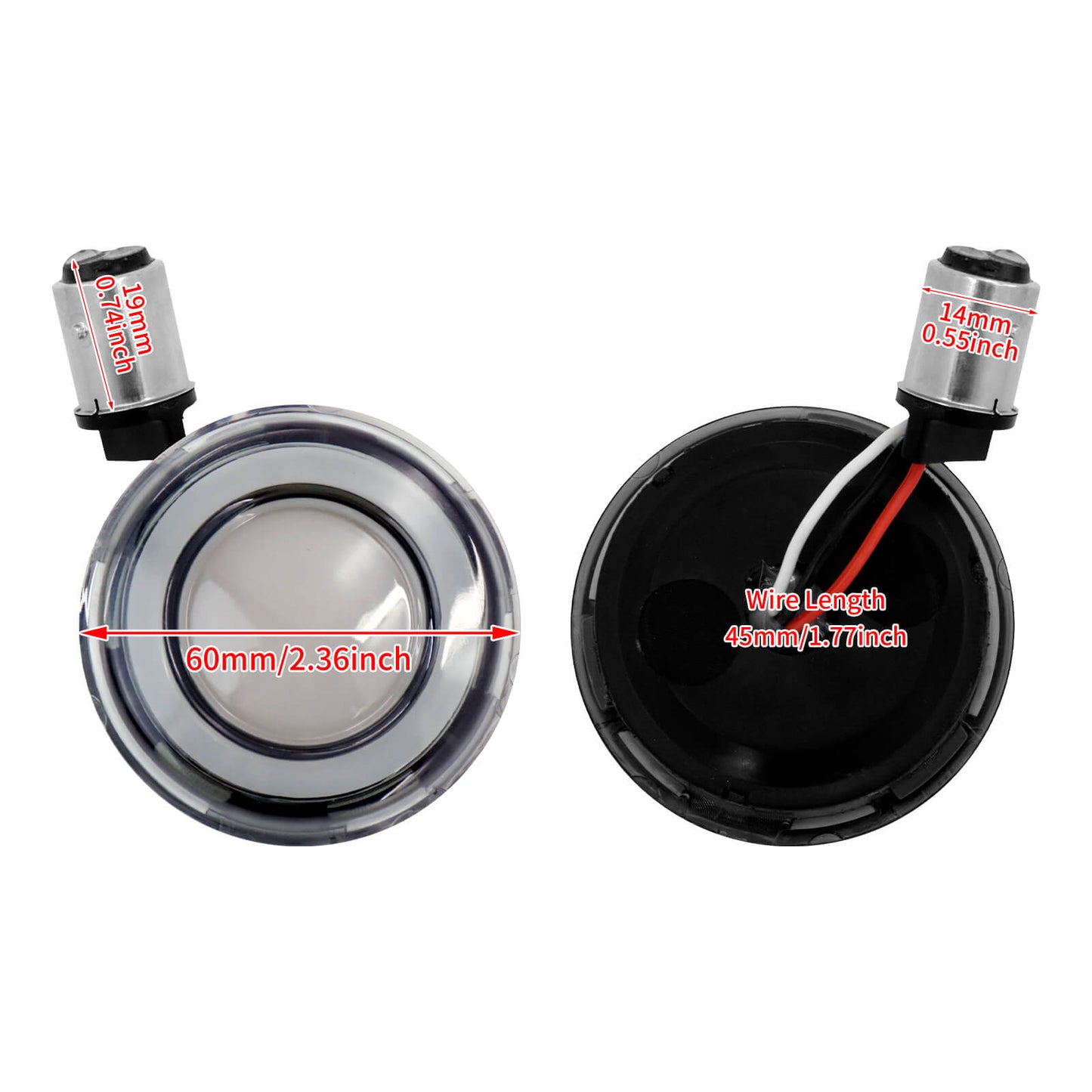 Bullet 1157 LED Turn Signal Lights Amber Red Fit For Harley Touring Dyna Softail | HCmotorku