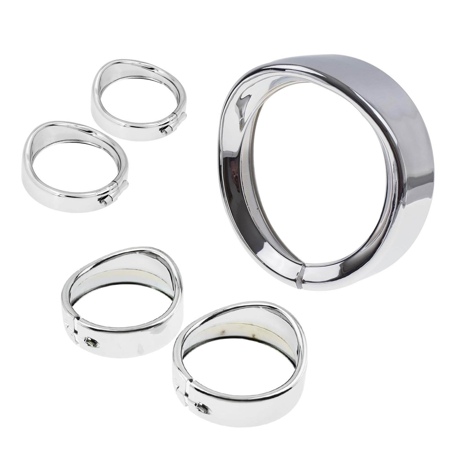 Headlight Fog Light Visor Cover Turn Signal Trim Ring Fit For Harley FLHR FLST | HCmotorku