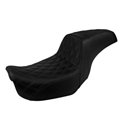 Two-Up Seat Rider Passenger Black Line Fit For Harley Dyna 2006-2017 | HCmotorku