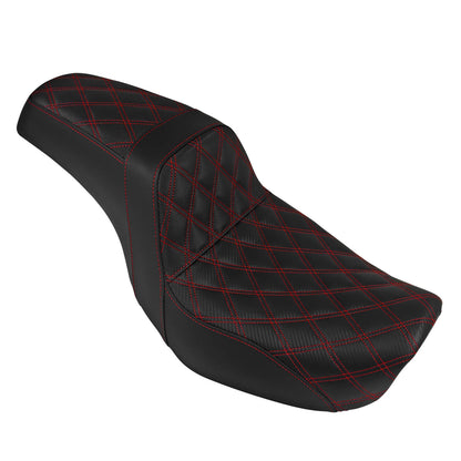 Two-Up Seat Rider Passenger Red Line Fit For Harley Dyna 2006-2017 | HCmotorku