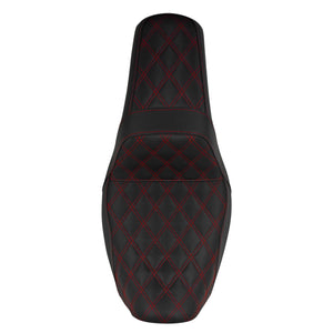 Two-Up Seat Rider Passenger Red Line Fit For Harley Dyna 2006-2017 | HCmotorku