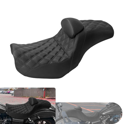 Two-Up Seat Rider Passenger Black Line Fit For Harley Dyna 2006-2017 | HCmotorku