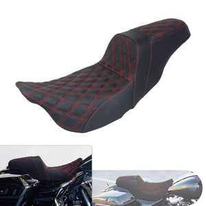Driver Passenger Two Up Seat Gel Seats Red For Harley Touring 2009-2023 | HCmotorku