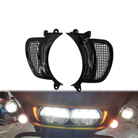 Headlight Vent Accent LED Side Lights Fit Harley Road Glide Model 2015-2023 | HCmotorku